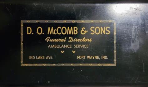 mccomb and sons metal box|D.O. McComb & Sons Funeral Homes .